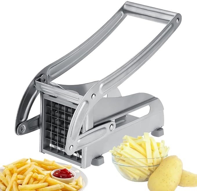 Presa pentru cartofi pai, Zola, 2 tipuri de lame pentru felii mai groase sau mai subtiri, 26 x 9 x 11 cm Presa pentru cartofi pai, Zola, 2 tipuri de lame pentru felii mai groase sau mai subtiri, 26 x 9 x 11 cm